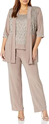 Women's Plus Size Lace Pant Set