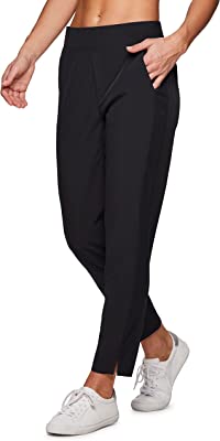 Active Women's Relaxed Fit Lightweight Quick Drying Stretch Woven Pants with Pockets